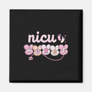 Easter Nicu Nurse Retro Bunny Neonatal Intensive C Magnet