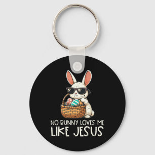 Easter No Bunny Loves Me Like Jesus Christian Kids Key Ring