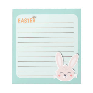 Easter Notes lined with a cute Bunny