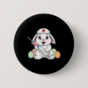 Easter Nurse Bunny Rn Icu Er Nicu Nurse Squad Nurs 6 Cm Round Badge