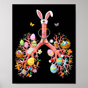 Easter Nurse Lung Squad RT Respiratory Therapist Poster