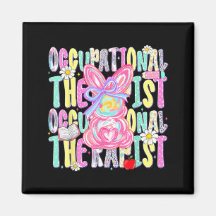 Easter Occupational Therapist Cute Colourful Sprin Magnet