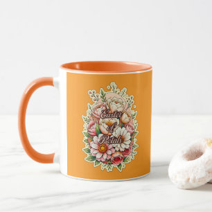 Easter of Petals – Floral Bunny Art - caneca Mug
