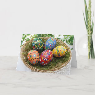 Easter only time ok to put eggs in one basket card