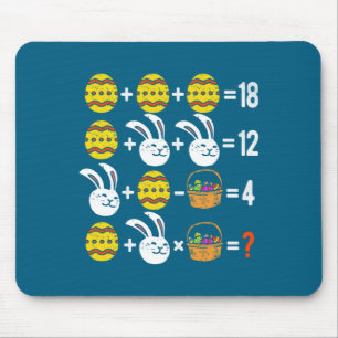 Easter Order Operations Quiz Math Illustration Mouse Mat
