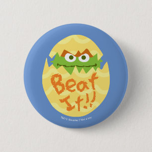 Easter Oscar the Grouch 6 Cm Round Badge