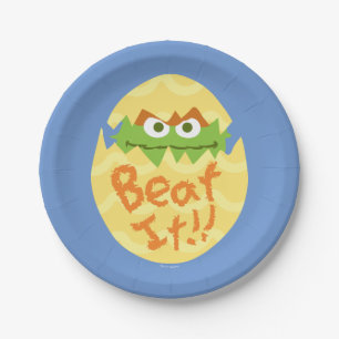 Easter Oscar the Grouch Paper Plate