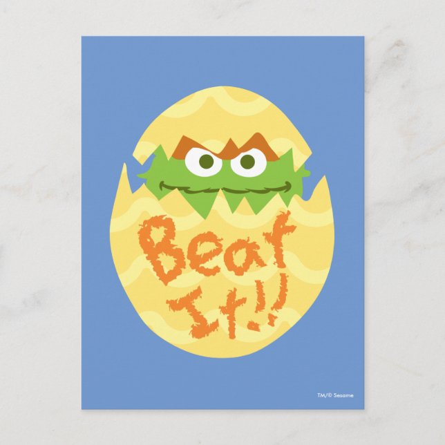 Easter Oscar the Grouch Postcard (Front)