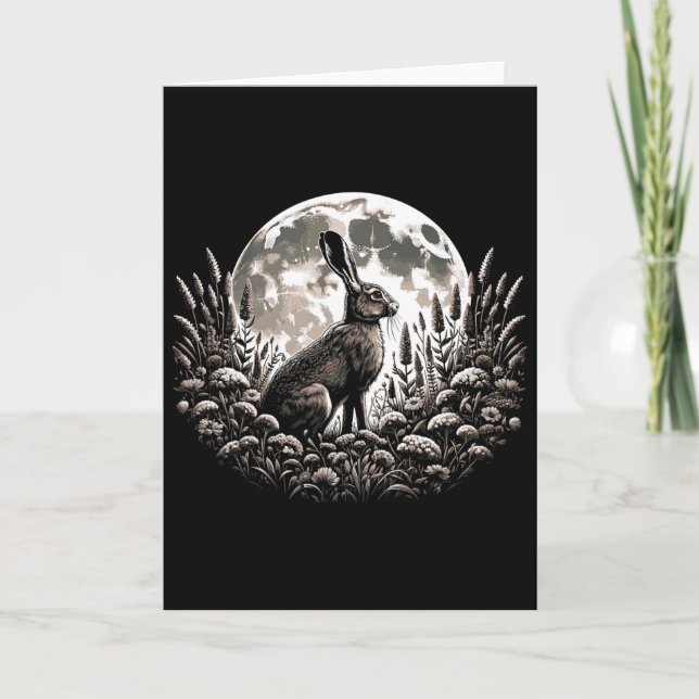 Easter Ostara Eostre Pagan Witchcraft Spring Moon  Card (Front)