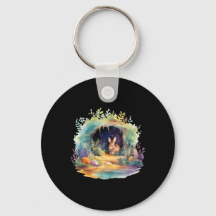 Easter Ostara Eostre Pagan Witchcraft Spring Moon Key Ring