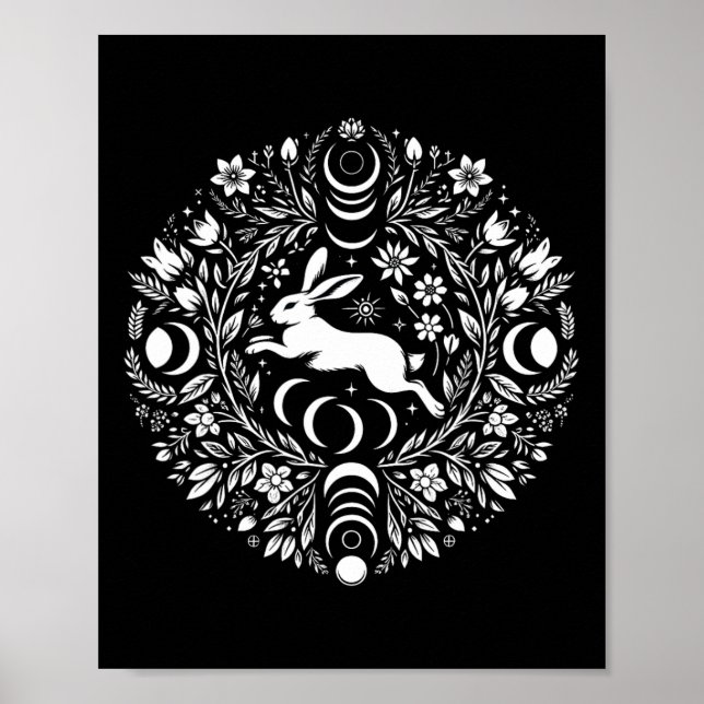 Easter Ostara Eostre Pagan Witchcraft Spring Moon  Poster (Front)