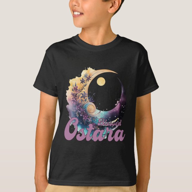 Easter Ostara Eostre Pagan Witchcraft Spring Moon  T-Shirt (Front)
