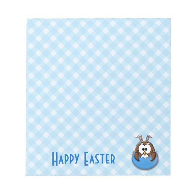 Easter owl - blue notepad (Front)