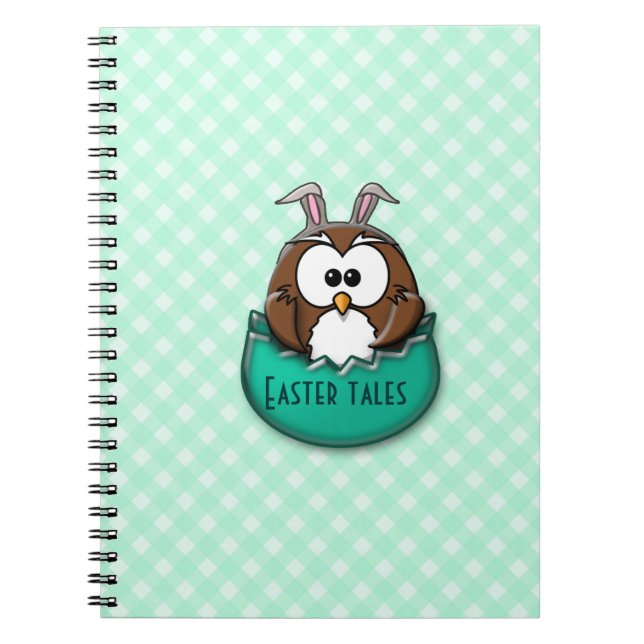 Easter owl - green notebook (Front)