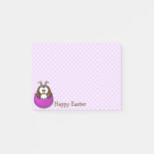 Easter owl - pink post-it notes