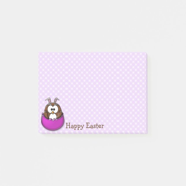 Easter owl - pink post-it notes (Front)