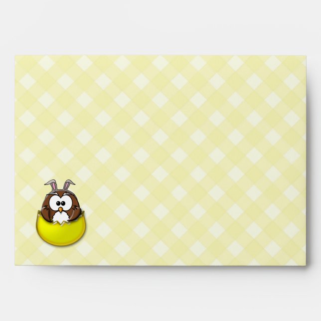 Easter owl - yellow envelope (Front)