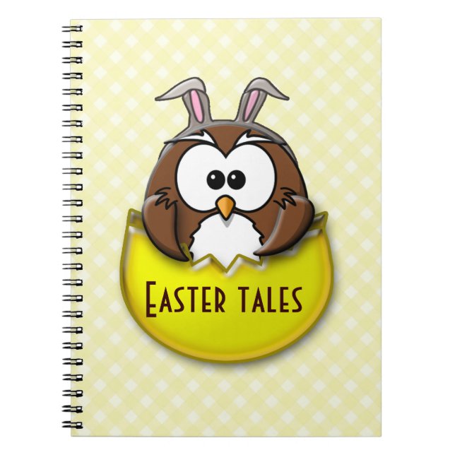 Easter owl - yellow notebook (Front)