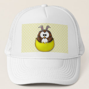 Easter owl - yellow trucker hat