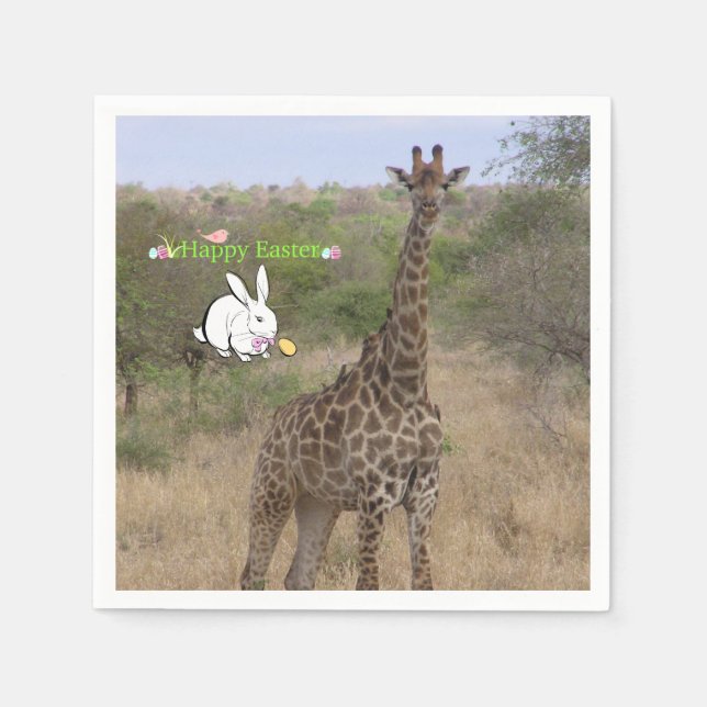 Easter Paper Napkins Giraffe (Front)