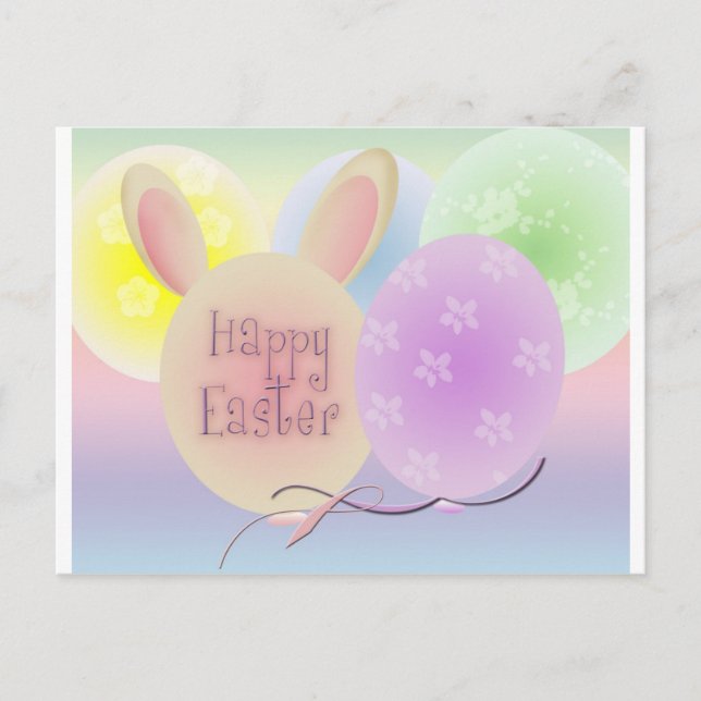 Easter parade balloons holiday postcard (Front)