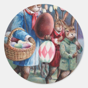 Easter Parade Classic Round Sticker