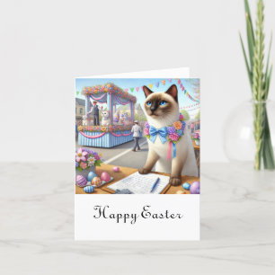 Easter Parade for Cat Lovers Holiday Card