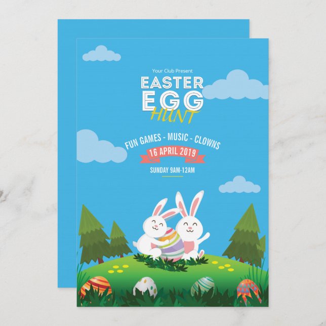 Easter Party Invitation (Front/Back)