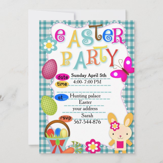 Easter party invitation (Front)