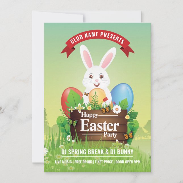 Easter Party Invitation Flyer (Front)