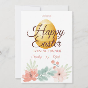 Easter Party Invitation with Cute egg