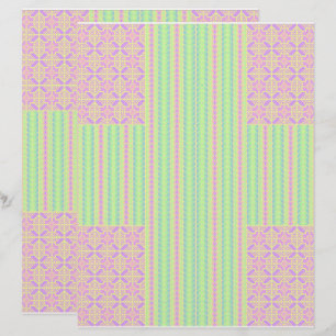 Easter Pastel Cross 2-Sided Scrapbook Paper