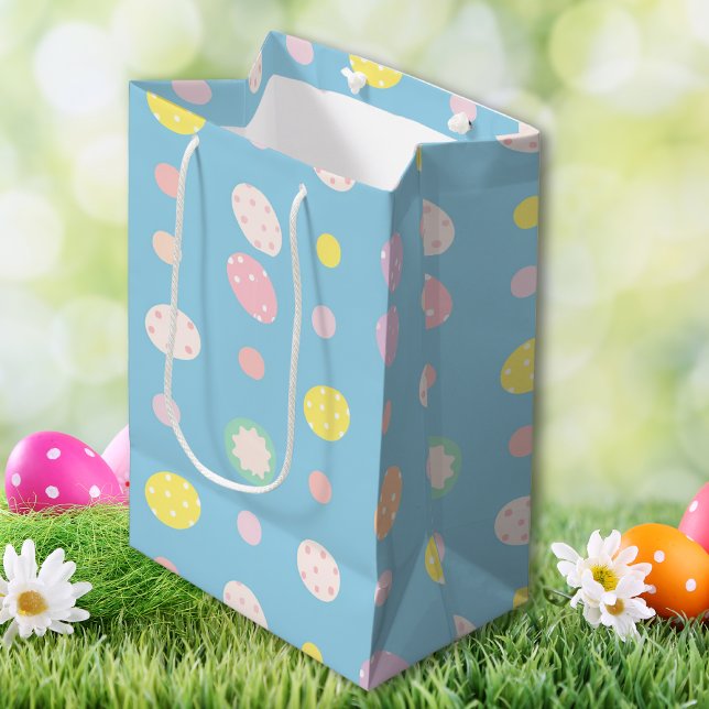 Easter Pastel light blue minimalist  Medium Gift Bag (Easter Pastel light blue minimalist Medium Gift Bag)
