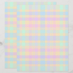 Easter Pastel Plaid 2-Sided Scrapbook Paper