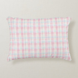 Easter Pastel Plaid Seamless Fabric – Cute Decorative Cushion