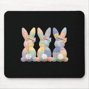Easter Patchwork Bunny Cute Bunny Rabbit Coquette Mouse Mat