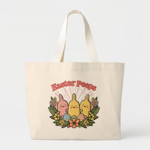 Easter Peeps Large Tote Bag