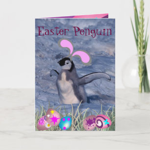 Easter Penguin Holiday Card