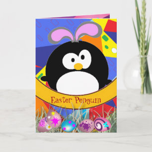 Easter Penguin Holiday Card