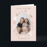 Easter Petals Photo Card<br><div class="desc">Sweet Easter photo card featuring tiny florals and bunny illustrations.</div>