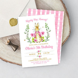 Easter Peter Rabbit Bunny Girl Birthday Invitation