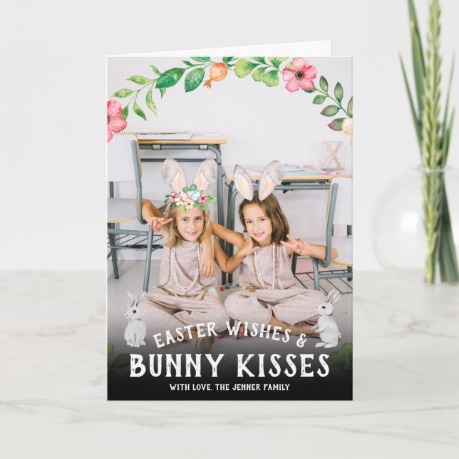 Easter Photo Card | Whimsical Bunny Ears (Front)