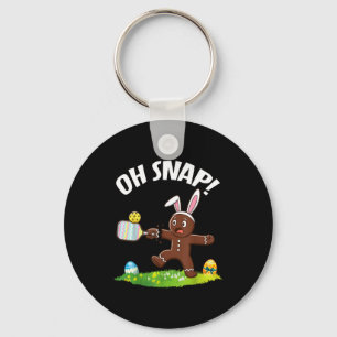 Easter Pickleball Gingerbread Man Oh Snap Broken A Key Ring