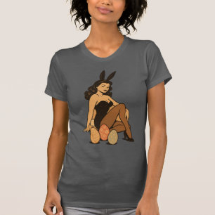 Easter Pin-Up – Sensual Bunny Girl with Vintage Ch T-Shirt