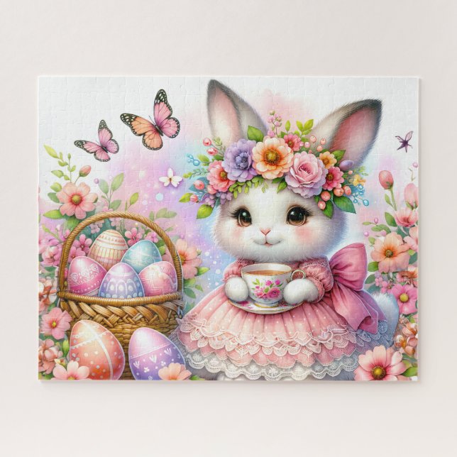 Easter Pink Bunny Jigsaw Puzzle (Horizontal)