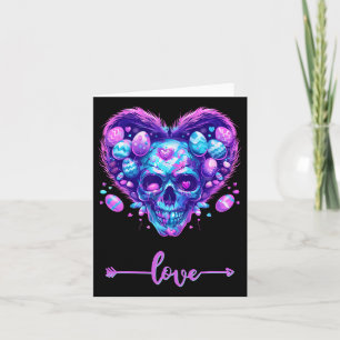 Easter Pink Skull Candy Love Rock For Men Women Card