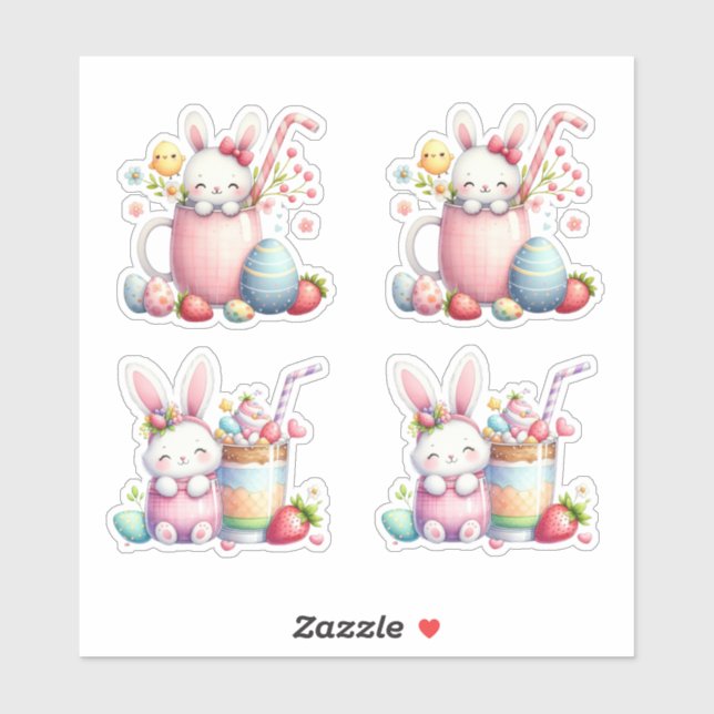 Easter Pink Treats Chicks and Eggs (Sheet)
