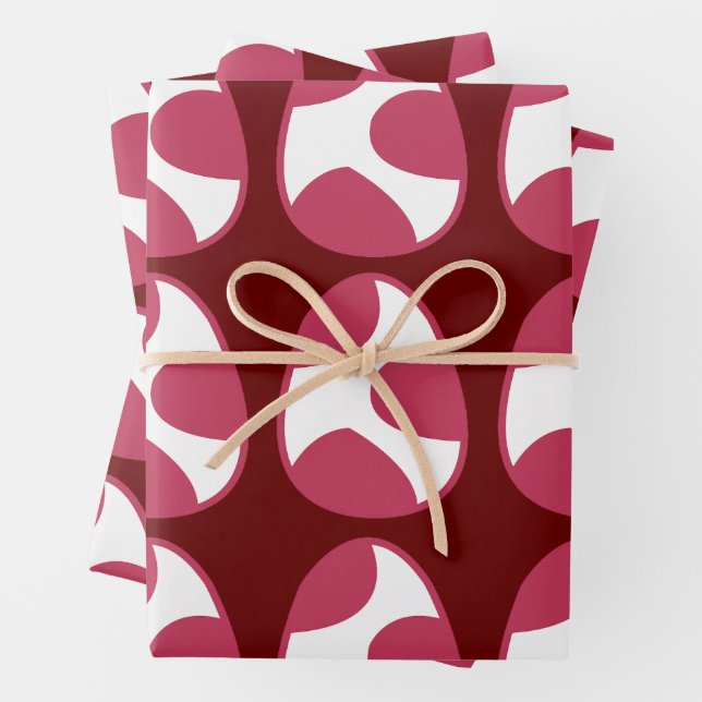 Easter Pink White Easter Eggs Happy Easter Wrapping Paper Sheet (In situ)