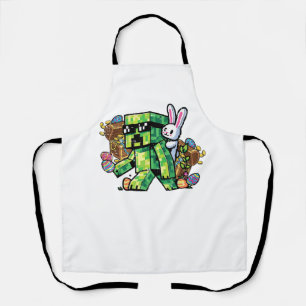 Easter Pixel Gamer Bunny Gaming Toddler Boys Kids  Apron