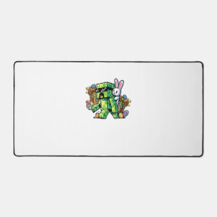 Easter Pixel Gamer Bunny Gaming Toddler Boys Kids  Desk Mat